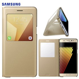 Pouzdro Samsung Folio EF-CN930PFE Note7 S-view gol
